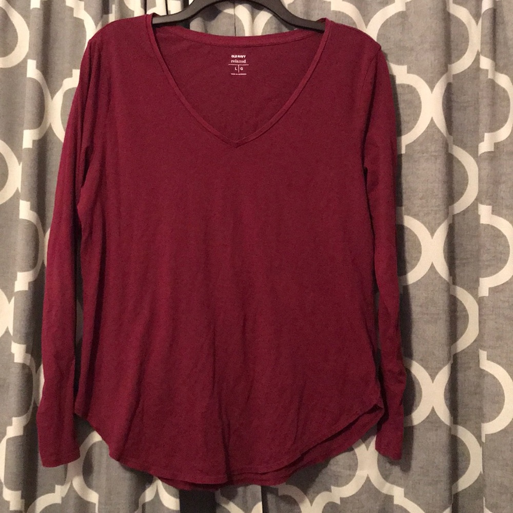 long sleeve v-neck